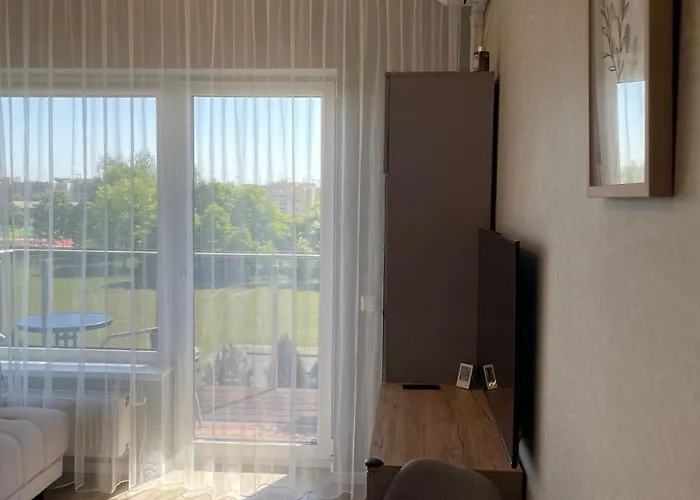 Bright In Palanga-ac-balcony-self Check-in