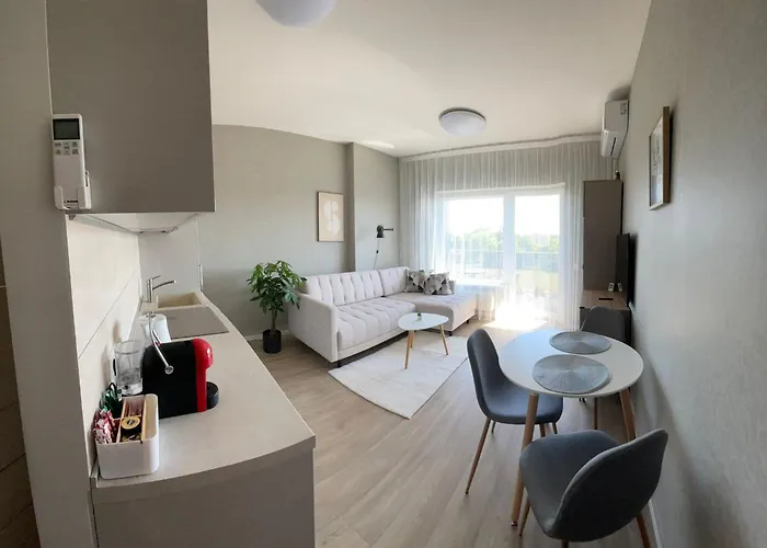 Bright In Palanga-ac-balcony-self Check-in * Palanga