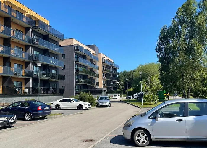 Bright In Palanga-ac-balcony-self Check-in شقة