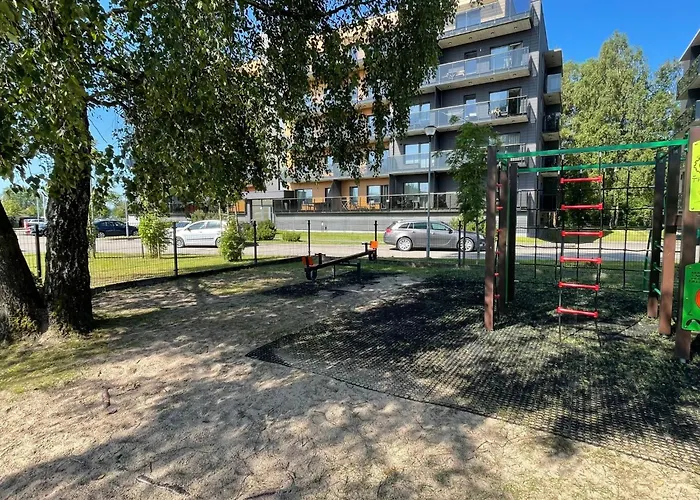 Bright In Palanga-ac-balcony-self Check-in *